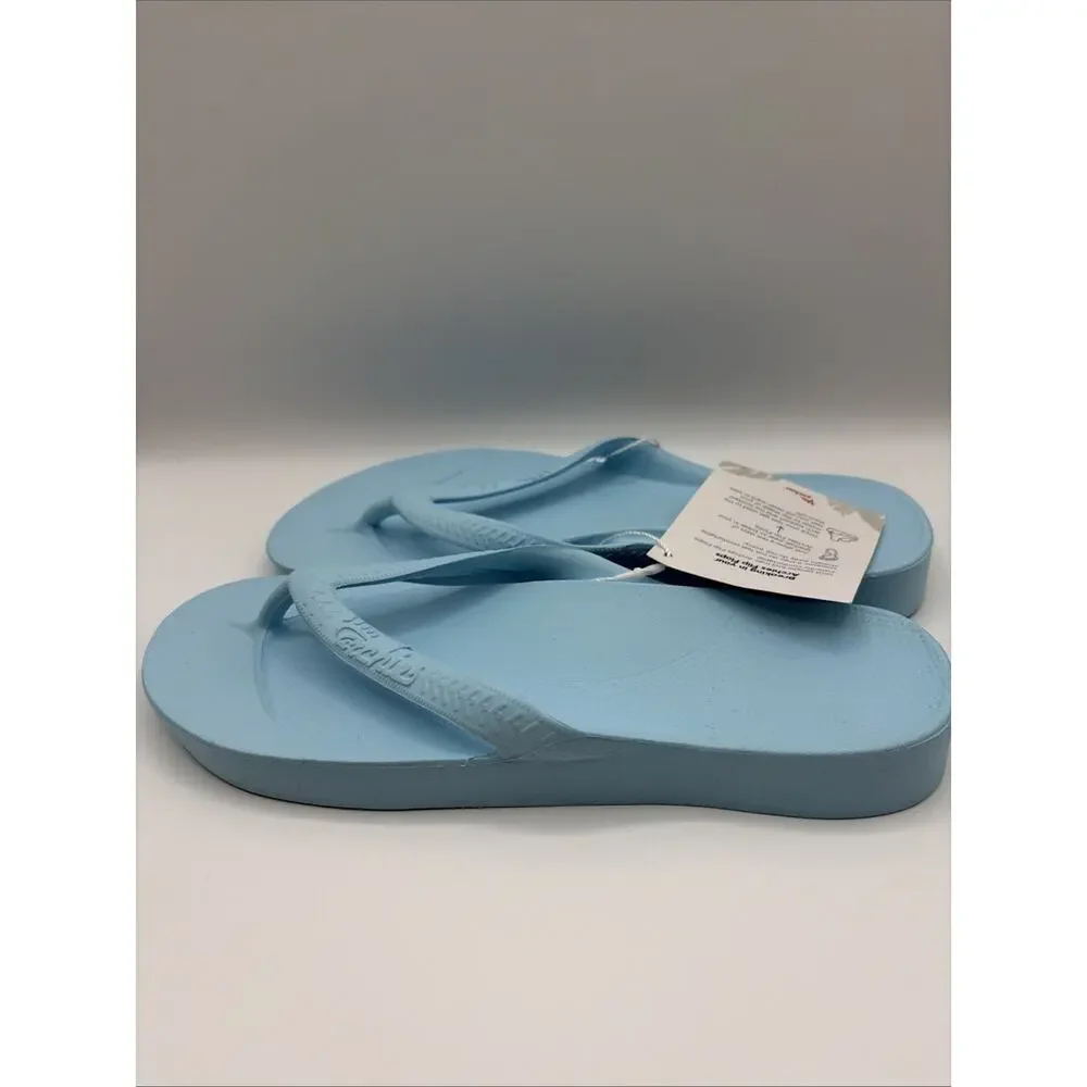 Archies Flip Flops Sandals Unisex Sky Blue M 7 W 8 Arch Support NWT